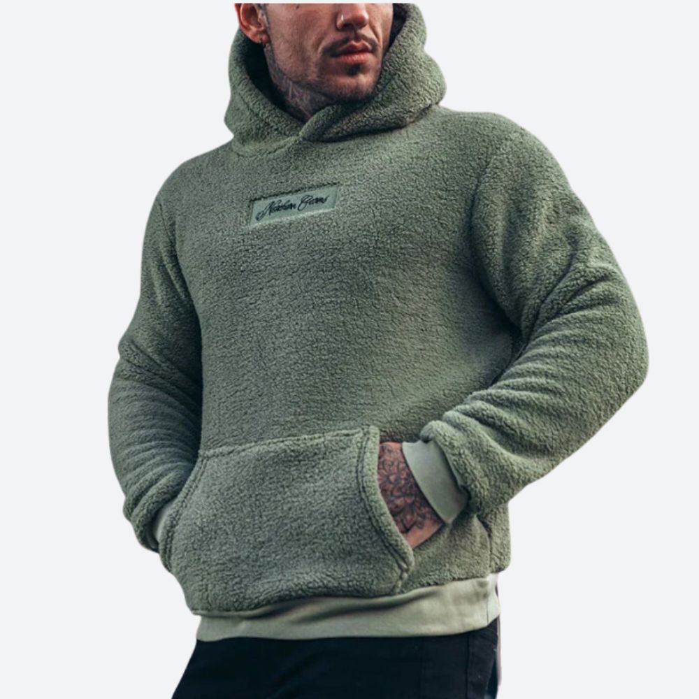 Cozy plush hoodie for men - Augustin